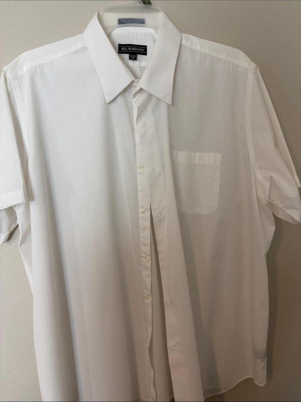 Bill Robinson White Short-Sleeve Button-Down Shirt